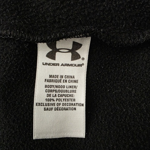 Under Armour Hooded Sweatshirt Hoodie Black Womens Small Semi Fitted - Picture 8 of 9